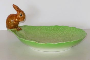 Listing 1 of 3 for ***VINTAGE CROWN DEVON PLATE WITH BUNNY ***