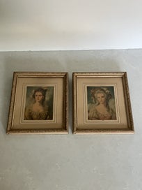 Listing 1 of 14 for Pair of small charming romantic vintage prints c.1930-40s