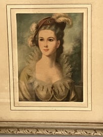 Listing 5 of 14 for Pair of small charming romantic vintage prints c.1930-40s