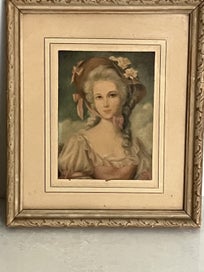 Listing 6 of 14 for Pair of small charming romantic vintage prints c.1930-40s