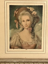 Listing 7 of 14 for Pair of small charming romantic vintage prints c.1930-40s