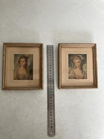 Listing 11 of 14 for Pair of small charming romantic vintage prints c.1930-40s