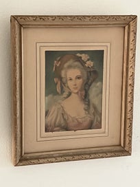 Listing 13 of 14 for Pair of small charming romantic vintage prints c.1930-40s