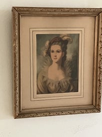 Listing 14 of 14 for Pair of small charming romantic vintage prints c.1930-40s