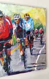 Listing 3 of 16 for +++ P. GOUGH " TOUR OF NZ 2019 - 2ND DAY CROWN RANGE " OIL PAINTING +++