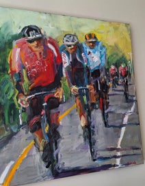 Listing 5 of 16 for +++ P. GOUGH " TOUR OF NZ 2019 - 2ND DAY CROWN RANGE " OIL PAINTING +++