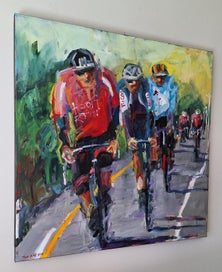 Listing 8 of 16 for +++ P. GOUGH " TOUR OF NZ 2019 - 2ND DAY CROWN RANGE " OIL PAINTING +++