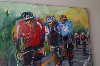 Listing 11 of 16 for +++ P. GOUGH " TOUR OF NZ 2019 - 2ND DAY CROWN RANGE " OIL PAINTING +++