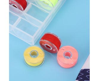 Listing 3 of 5 for Sewing Machine Accessories High Quality Transparent Bobbin Storage Box with 2