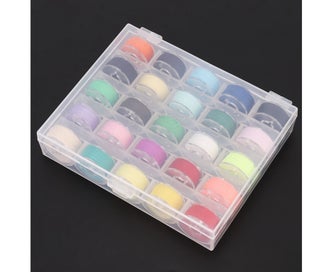 Listing 4 of 5 for Sewing Machine Accessories High Quality Transparent Bobbin Storage Box with 2