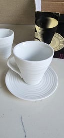 Listing 3 of 3 for Salt & Pepper Porcelain Espresso Cups x 4 (NEW)