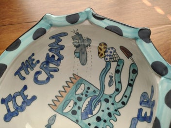 Listing 3 of 6 for Quirky "Ice Cream Monster" Bowl - Tom Edwards WallyWare Pottery (USA)