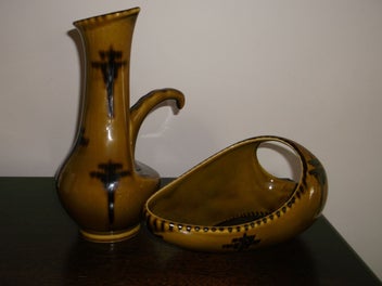 Listing 3 of 17 for Beswick Rare Unusual Design 1950's Large Retro Bowl