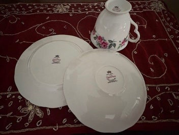 Listing 6 of 11 for Queen Anne, Ridgway Potteries Bone China Trio, pattern 8343, Charity Auction