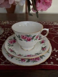Listing 9 of 11 for Queen Anne, Ridgway Potteries Bone China Trio, pattern 8343, Charity Auction