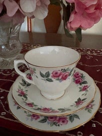 Listing 10 of 11 for Queen Anne, Ridgway Potteries Bone China Trio, pattern 8343, Charity Auction