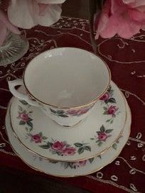 Listing 11 of 11 for Queen Anne, Ridgway Potteries Bone China Trio, pattern 8343, Charity Auction