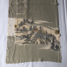 Listing 5 of 13 for Vintage Decorative Japanese Silk Fabric Piece Kimono Panel
