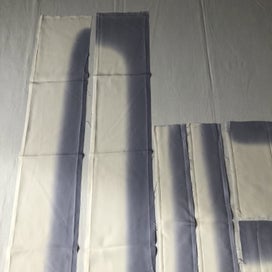 Listing 2 of 6 for Vintage Japanese Silk Ombre Dyed Fabric Pieces