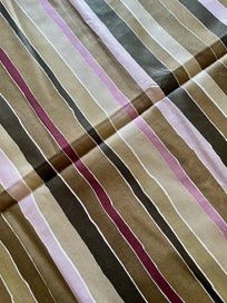 Listing 2 of 6 for A length of gorgeous UNUSED Swiss made Striped Chintz Cotton