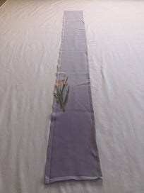 Listing 8 of 11 for Vintage Japansese Silk Faric Piece Purple Iris Print Kimono Panel
