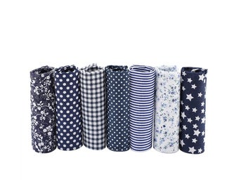 Listing 2 of 5 for 7pcs 50*50cm Cotton Fabric DIY Assorted Squares Pre Cut Bedding Kit Quarters