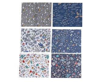 Listing 5 of 5 for 6Pcs DIY Printed Cotton Fabric Cloth Set Bedding Curtains Sewing Quilting Cra