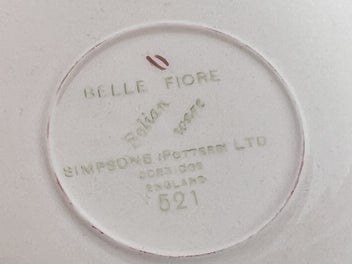 Listing 7 of 8 for SALE >> ‘Solian Ware’ Belle Fiore 521 saucers x 3