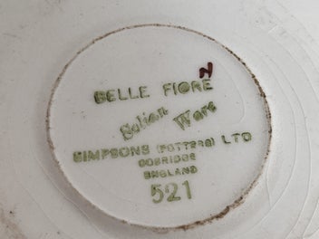 Listing 8 of 8 for SALE >> ‘Solian Ware’ Belle Fiore 521 saucers x 3