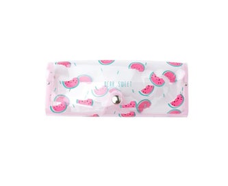 Listing 1 of 2 for Stylish Clear Cute Transparent Plastic Glasses Protector Box Case(Watermelon)