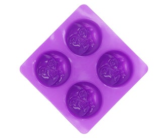 Listing 2 of 5 for 4Grid Round Moon Face Mold Silicone DIY Moon Shape HandMade Soap Mold for Hom