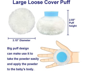 Listing 5 of 5 for Storage Body Powder Container,3.5" Fluffy Body After-bath Powder Case