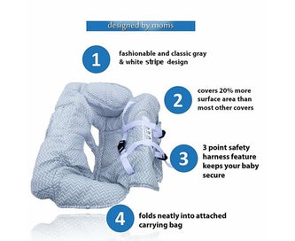 Listing 5 of 8 for Shopping Cart Cover For Baby Cotton High Chair Cover, Reversible, Machine Was