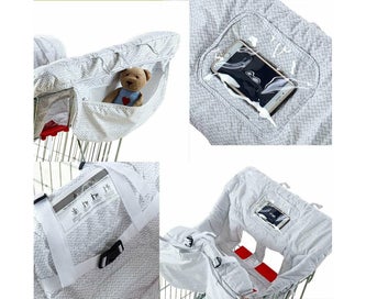 Listing 7 of 8 for Shopping Cart Cover For Baby Cotton High Chair Cover, Reversible, Machine Was