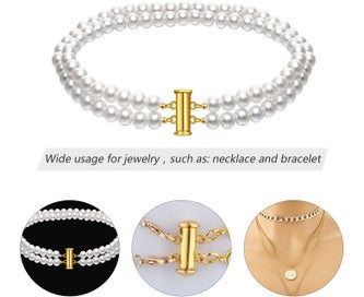 Listing 3 of 7 for 8 Pieces 4 Sizes Slide Clasp Lock Necklace Connector Multi Strands Slide Tube