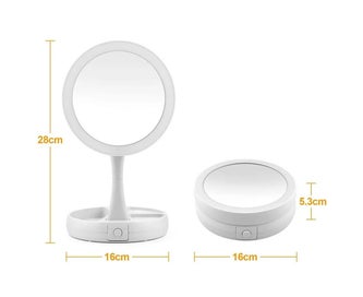 Listing 10 of 10 for Portable 10x Magnifying USB Makeup Cosmetic Beauty Mirror with LED Light Trav