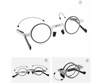 Listing 3 of 7 for Men Ultra Light Titanium Material Screwless Foldable Anti-Blue Reading Glasse