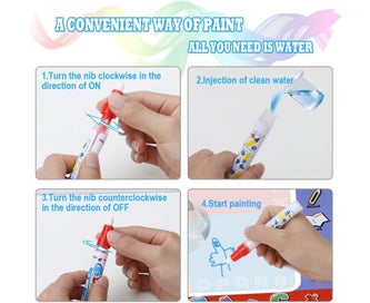 Listing 5 of 5 for Water Doodle Mat - Large Magic Water Drawing Mat with Magic Pens