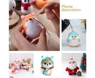 Listing 7 of 8 for Felted Wool, Needle Felting Wool Kit, Felted Wool Roving 40 Colors Felted Woo