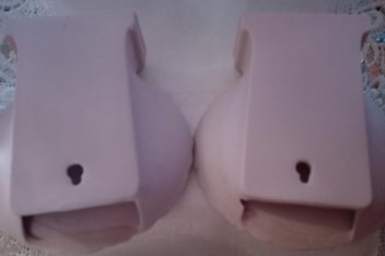 Listing 7 of 9 for Vintage 3D Cherub Vase's Pink & White Bisque Wall Hanging/Free Standing Pockets