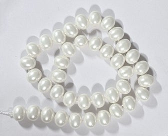 Listing 2 of 2 for A STRAND of BIG PEARL SHELL OVAL BEADS