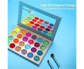 Listing 5 of 5 for 24 Color Rainbow Eyeshadow Palette - Bright and Vibrant Color Shades Cosmetic