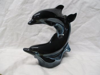 Listing 3 of 8 for SH 1231 - Double Dolphins Riding The Waves Figurine - Poole Pottery