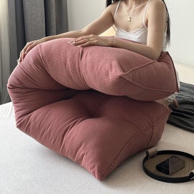 Listing 2 of 3 for NNETM Wedge Floor Cushion with Striped Side Storage
