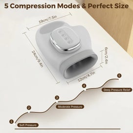 Listing 5 of 7 for NNEOBA 5-Level Electric Hand Massager with Hot Compress Grey