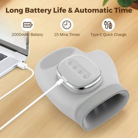 Listing 7 of 7 for NNEOBA 5-Level Electric Hand Massager with Hot Compress Grey