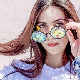 Listing 3 of 9 for 3Pairs of Kaleidoscope Rave Glasses Festivals Rainbow Prism Refraction Glass