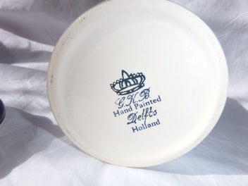 Listing 6 of 6 for Blue Delft Jar with Lid, Made in Holland