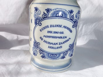 Listing 4 of 6 for Blue Delft Jar with Lid, Made in Holland