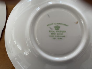 Listing 7 of 9 for “Roses to Remember “ Royal Stafford Bone China tea set